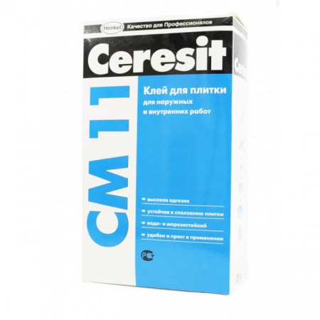 Клей для плитки и керамогранита Ceresit СМ11 25кг
